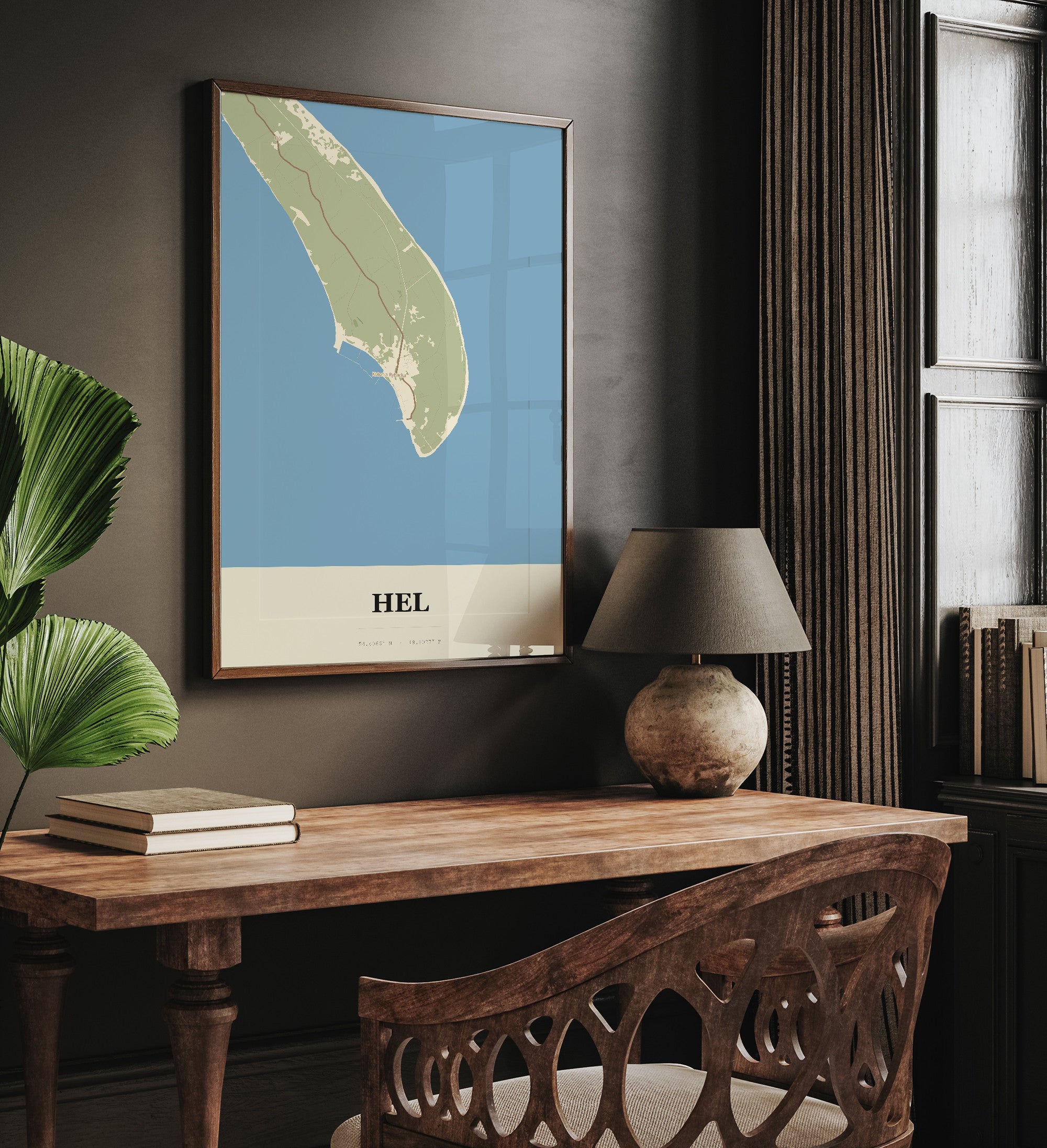 Plakat HEL - Mapa miasta