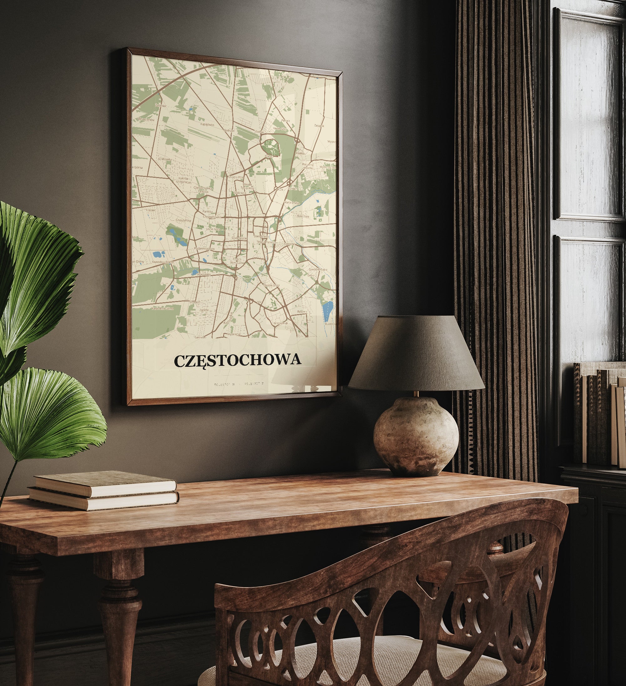 Plakat CZĘSTOCHOWA - Mapa miasta