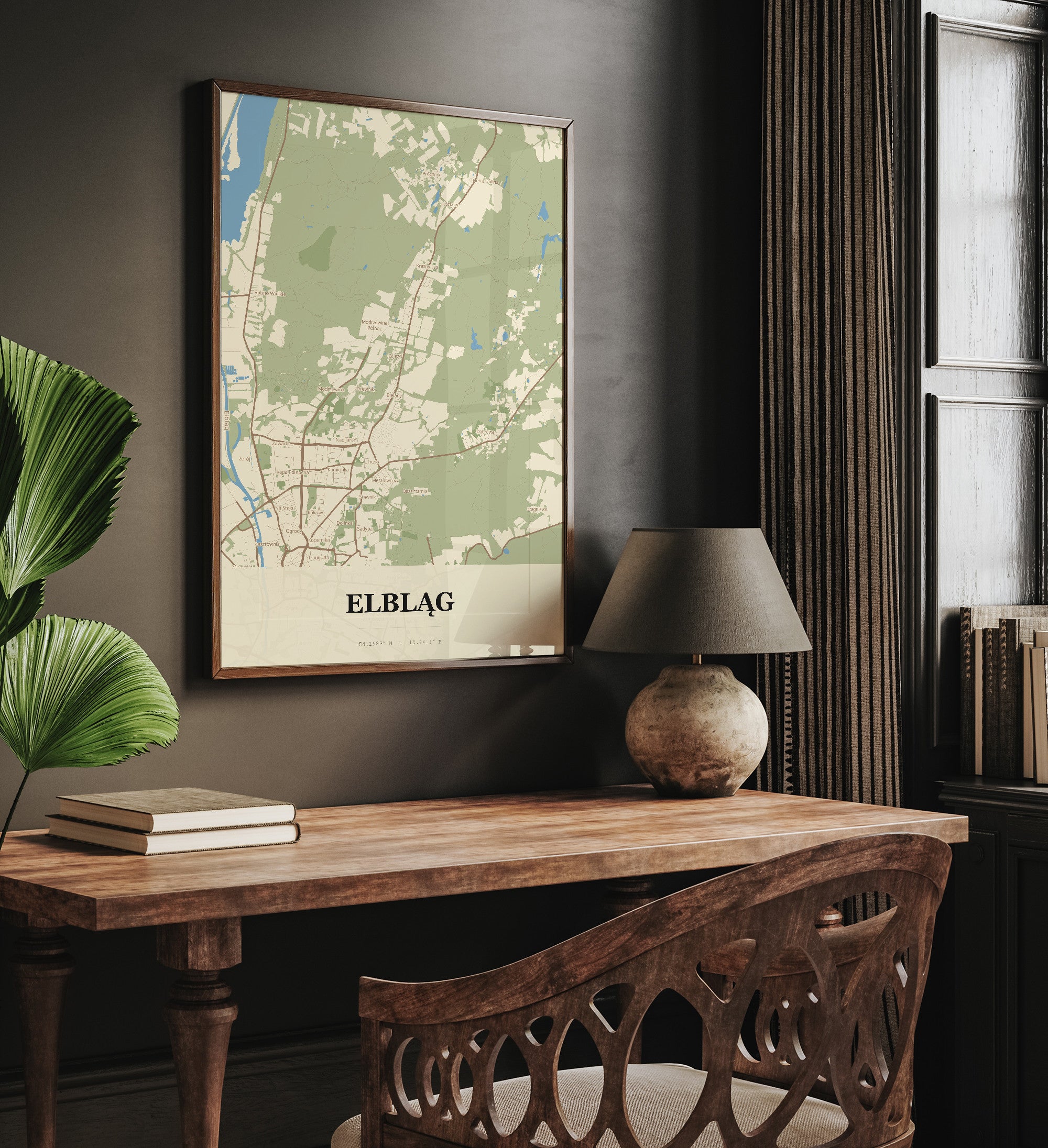 Plakat ELBLĄG - Mapa miasta