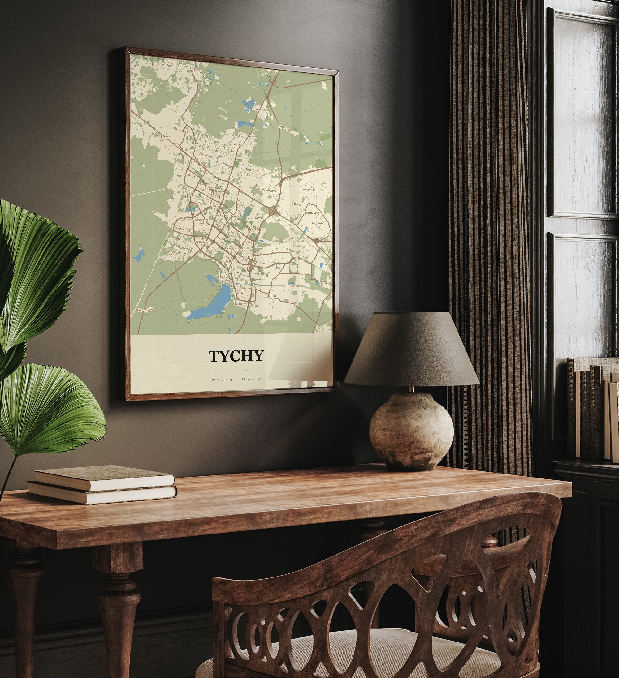 Plakat TYCHY - Mapa miasta