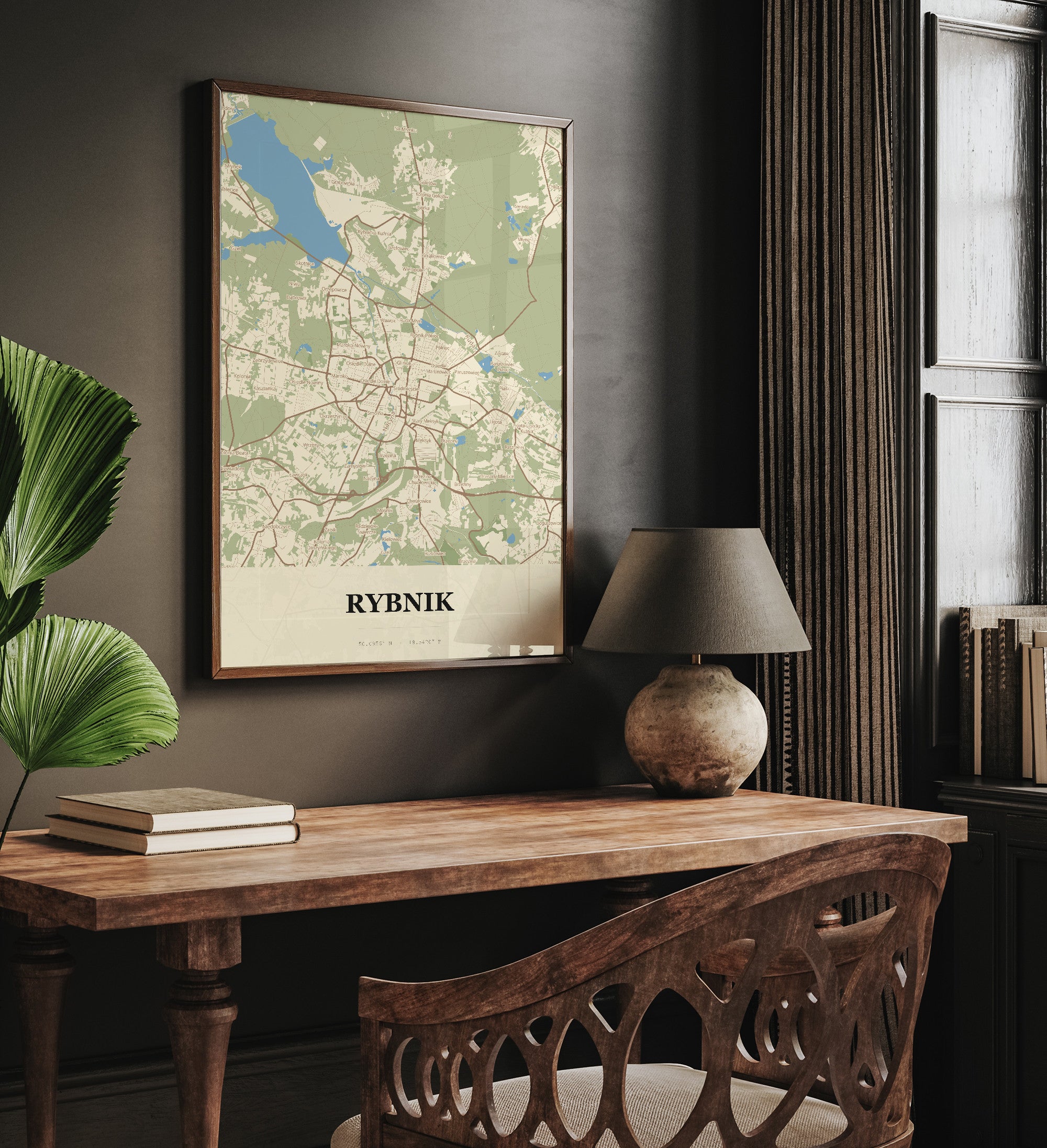 Plakat RYBNIK - Mapa miasta