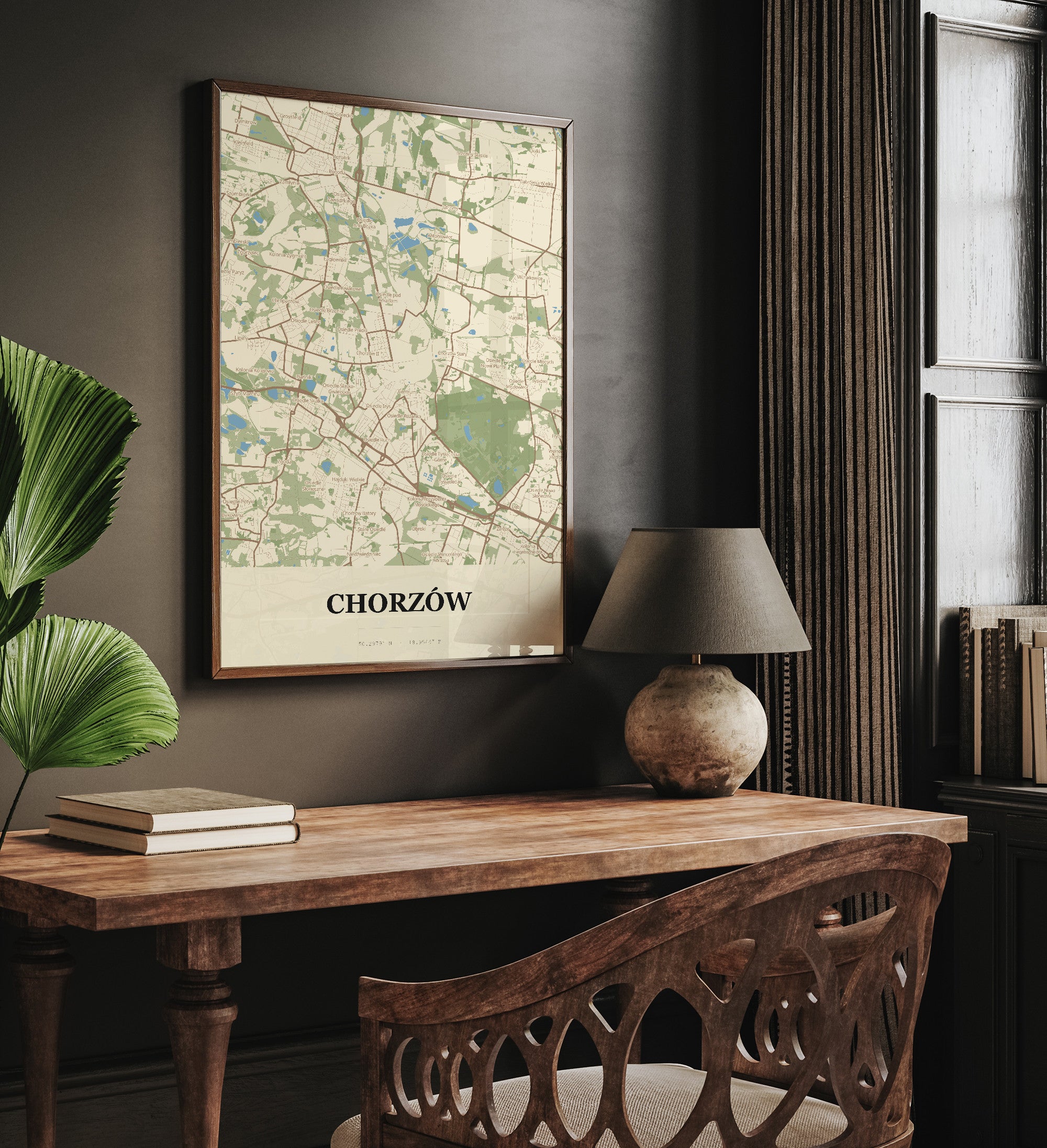 Plakat CHORZÓW - Mapa miasta
