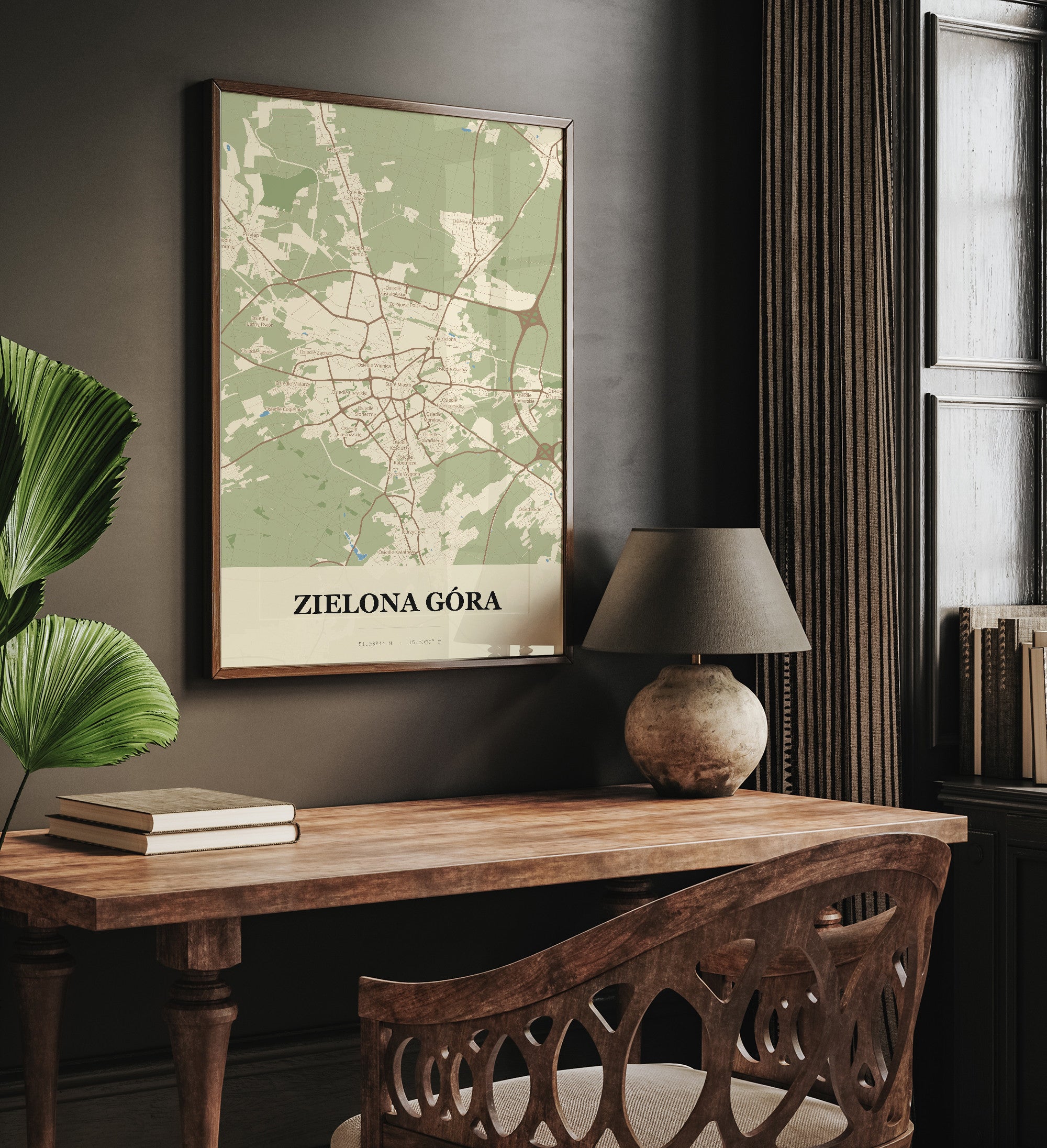 Plakat ZIELONA GÓRA - Mapa miasta
