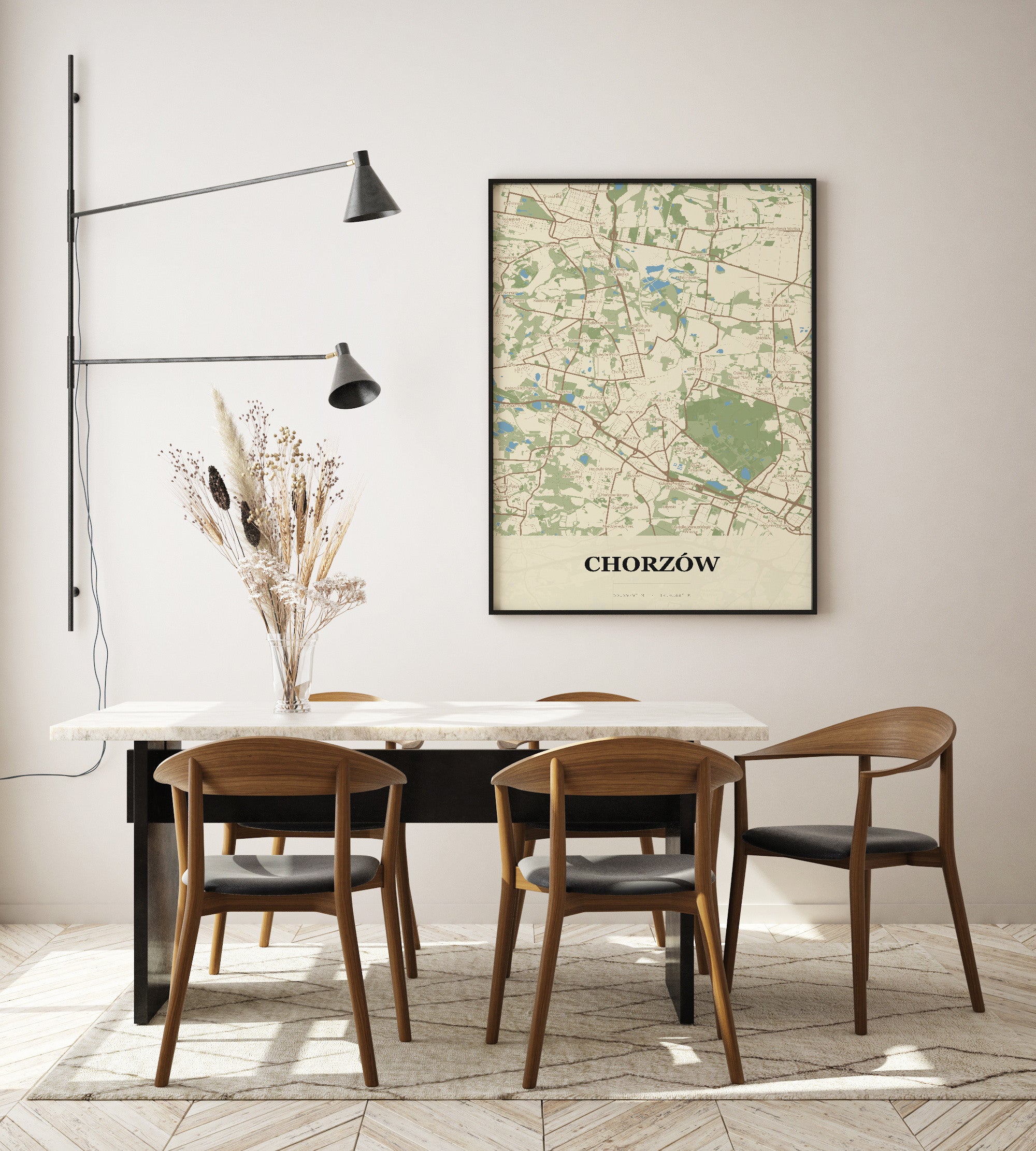 Plakat CHORZÓW - Mapa miasta