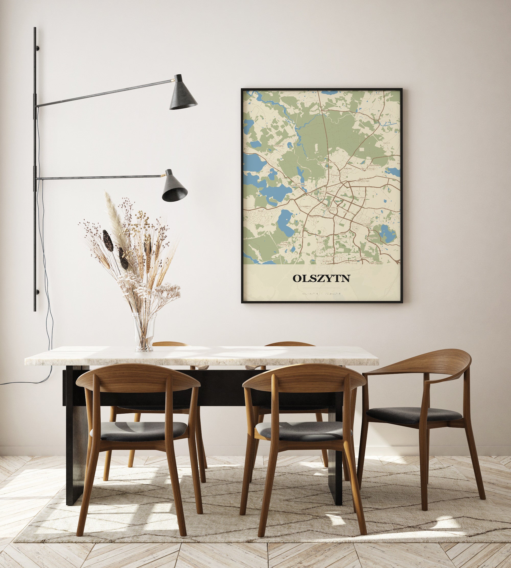 Plakat OLSZYTN - Mapa miasta