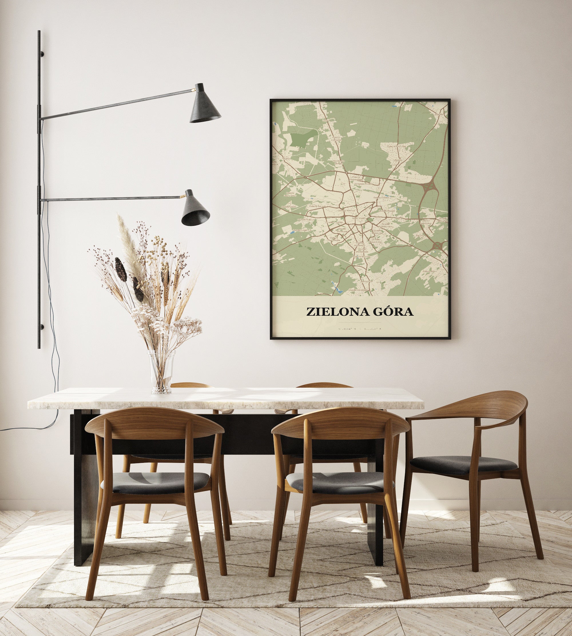 Plakat ZIELONA GÓRA - Mapa miasta