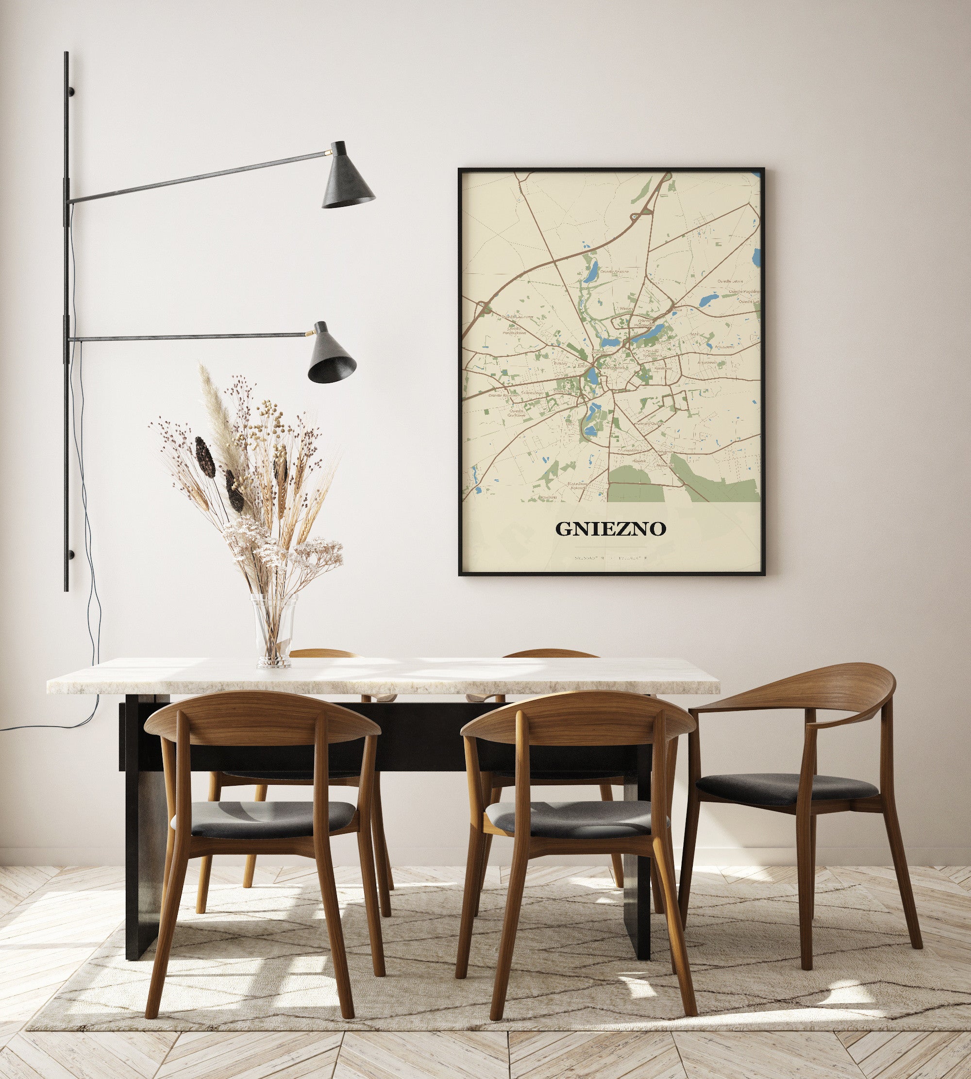 Plakat GNIEZNO - Mapa miasta
