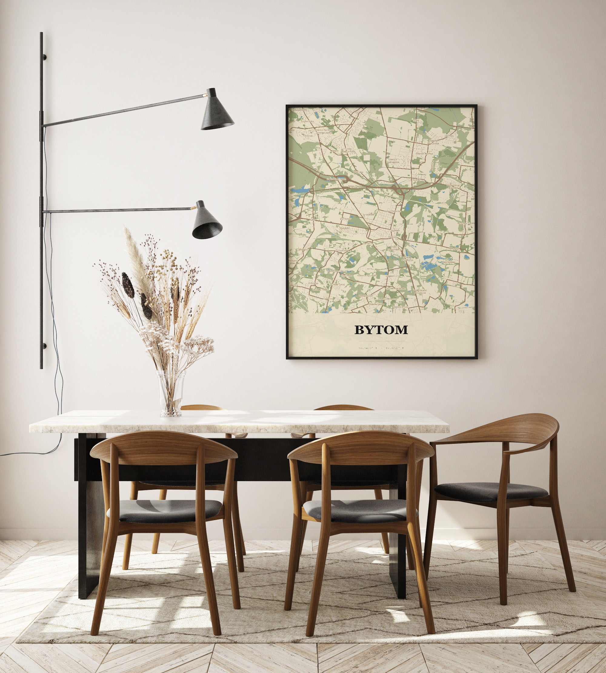 Plakat BYTOM - Mapa miasta