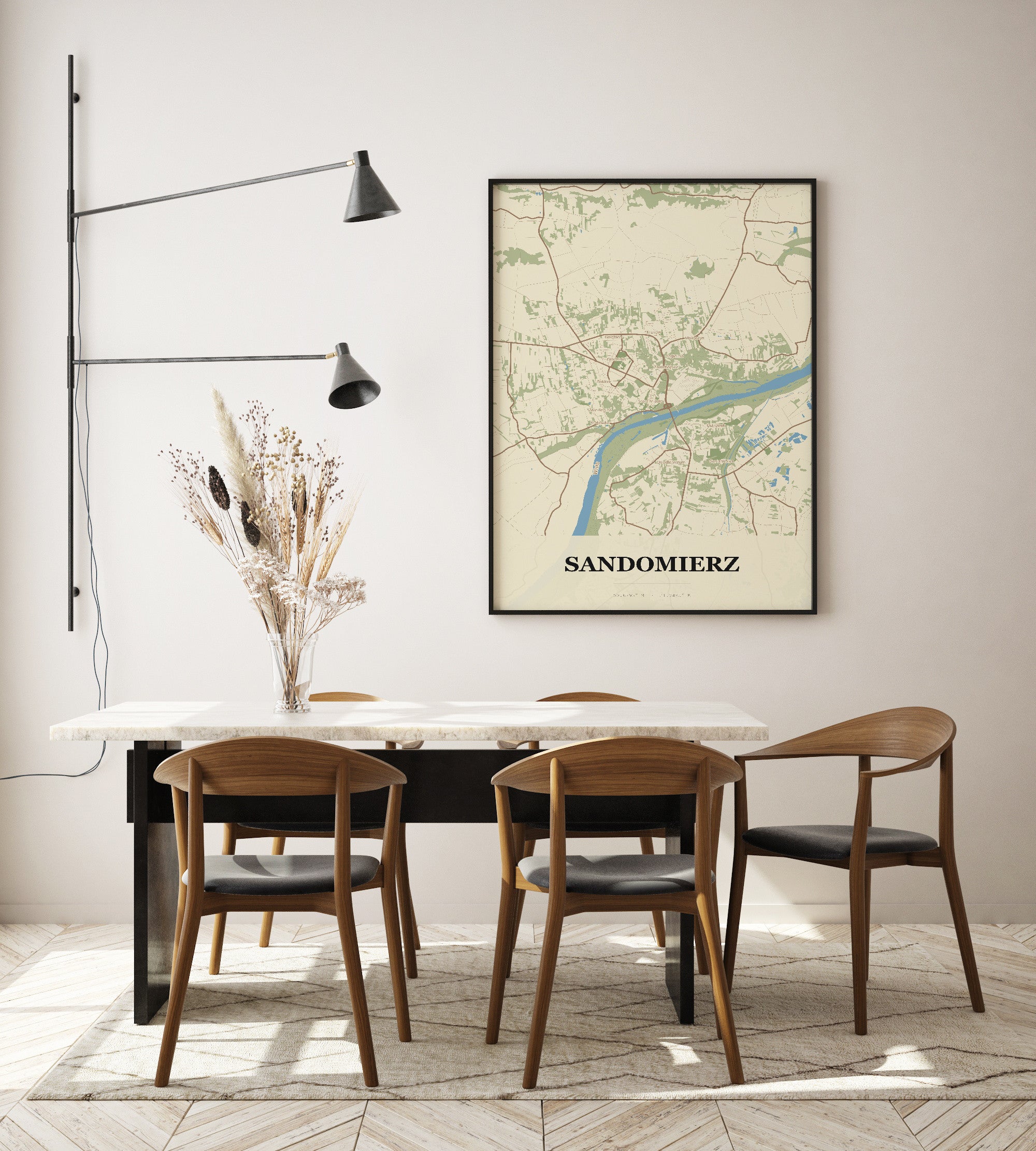 Plakat SANDOMIERZ - Mapa miasta