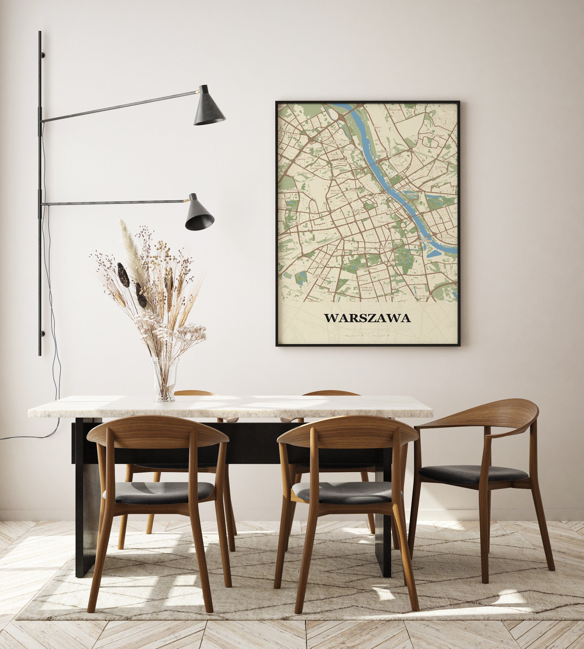 Plakat WARSZAWA - Mapa miasta