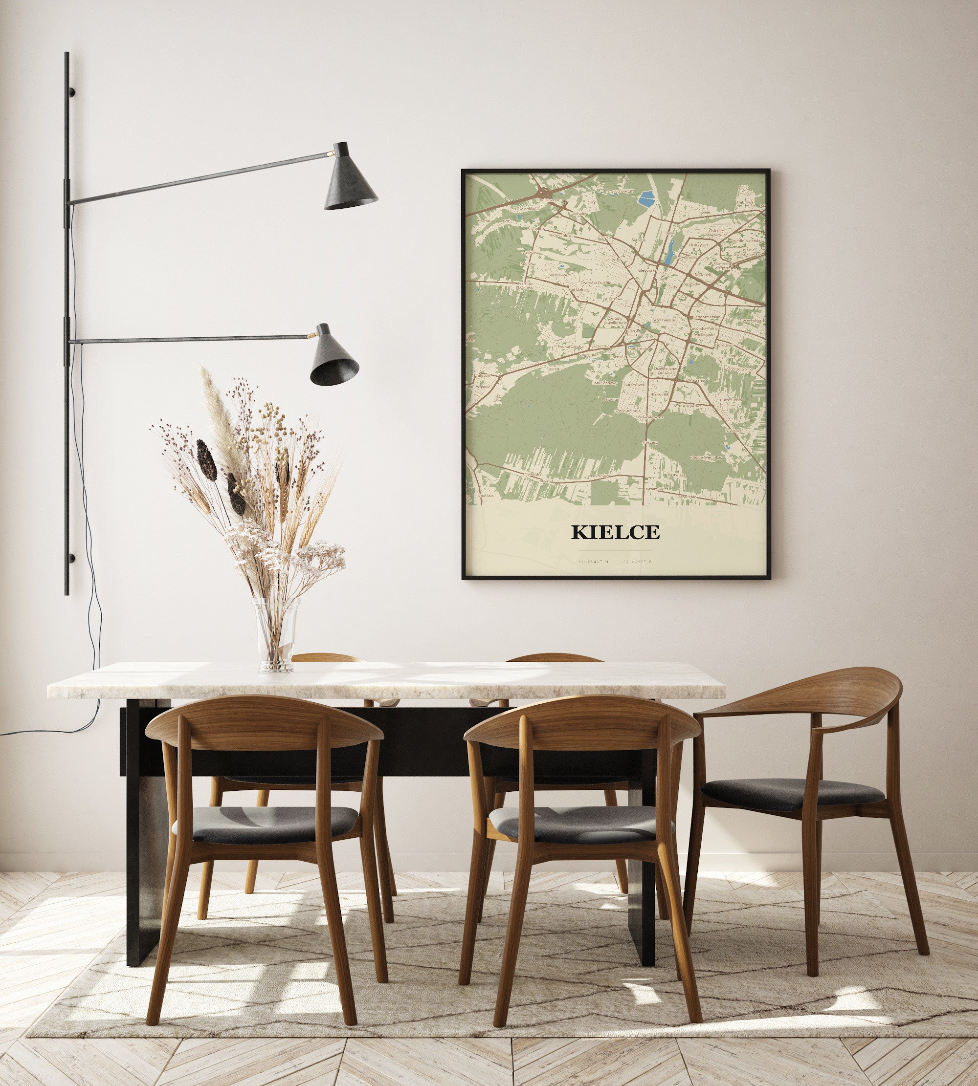 Plakat KIELCE - Mapa miasta