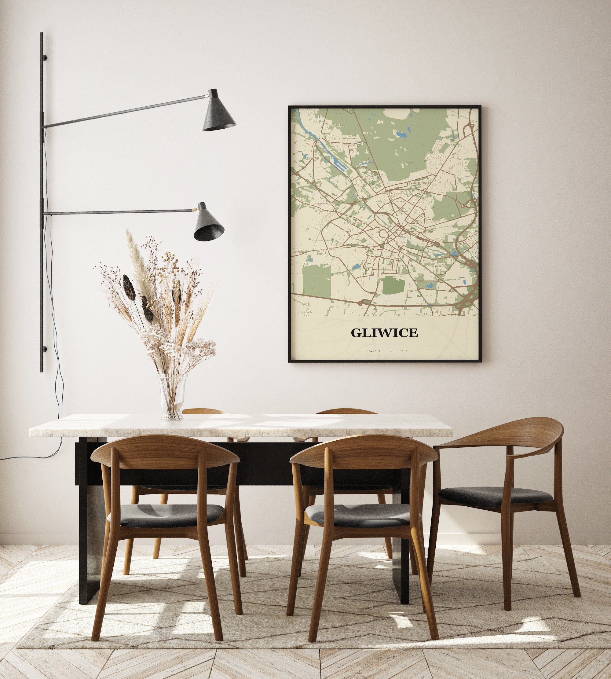 Plakat GLIWICE - Mapa miasta