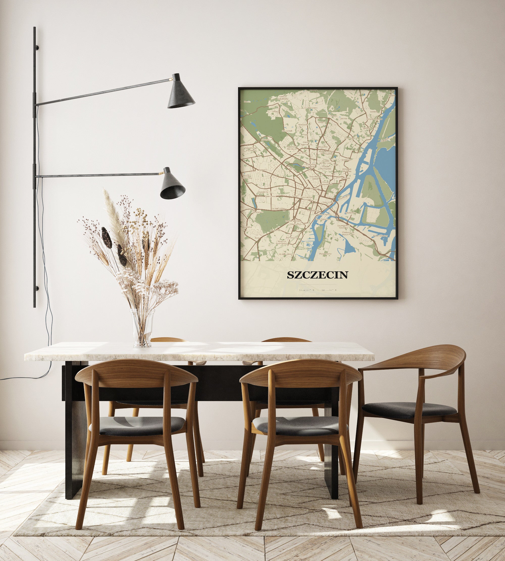 Plakat SZCZECIN - Mapa miasta