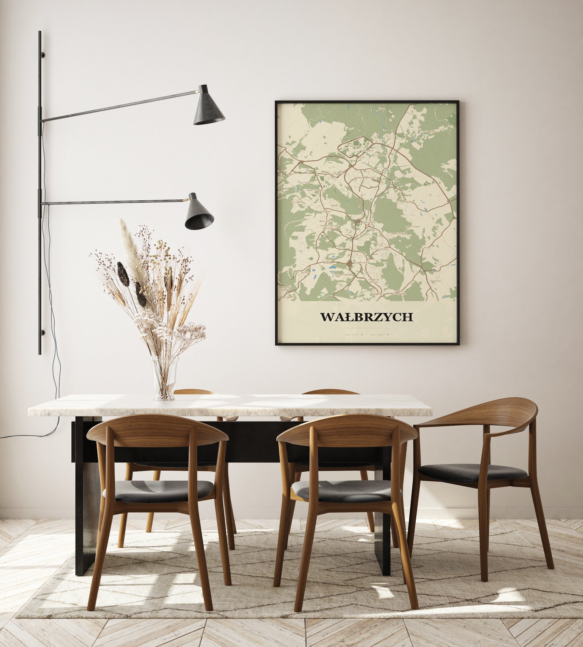 Plakat WAŁBRZYCH - Mapa miasta