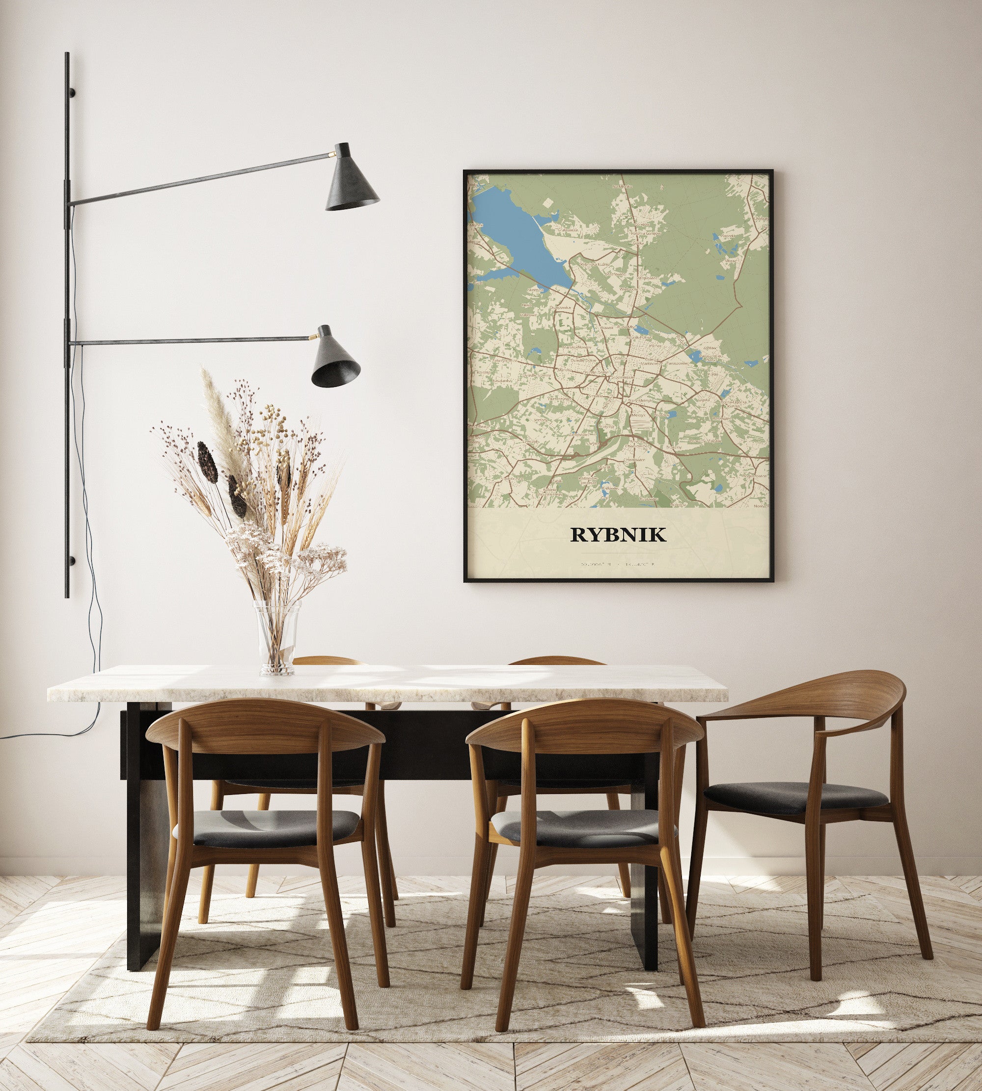 Plakat RYBNIK - Mapa miasta