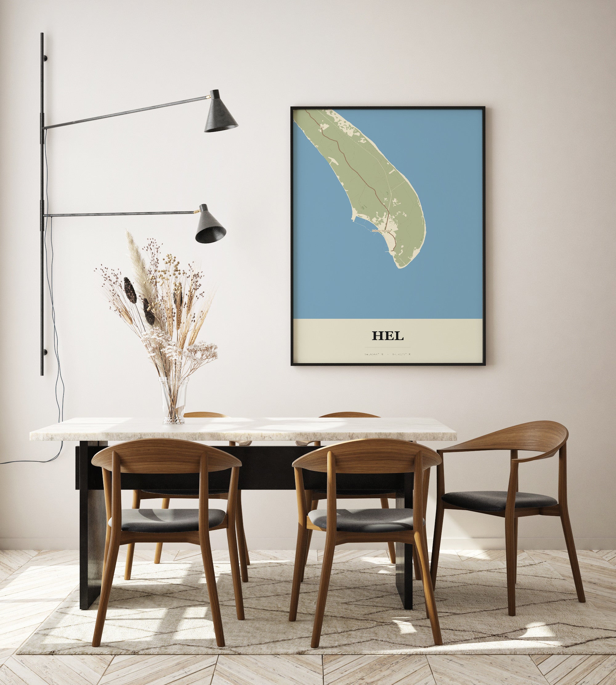 Plakat HEL - Mapa miasta