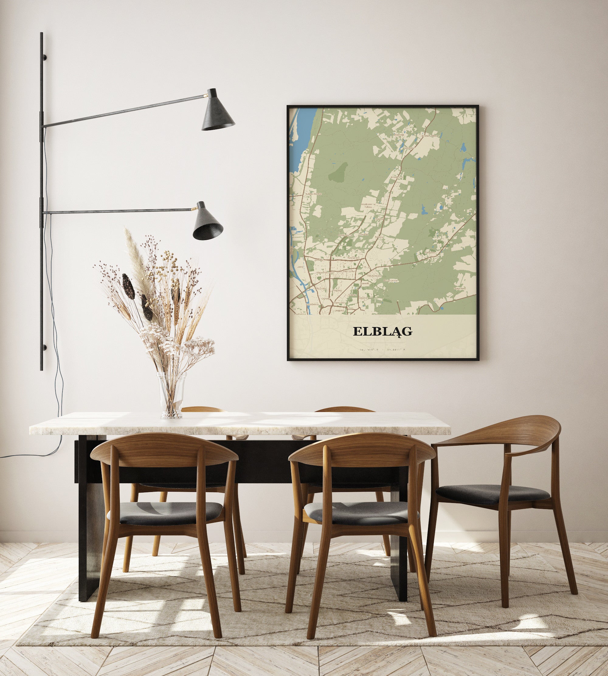 Plakat ELBLĄG - Mapa miasta