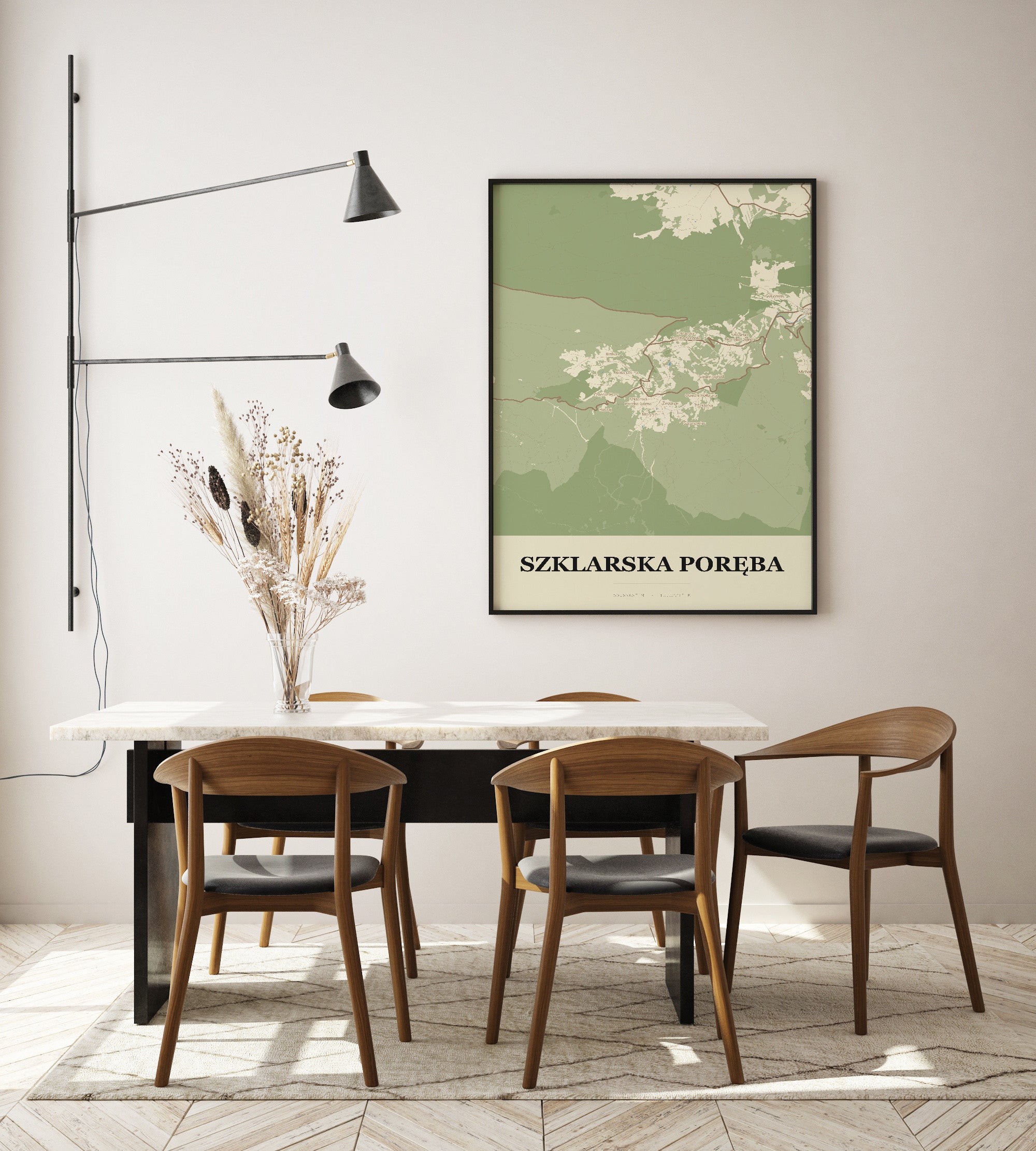 Plakat SZKLARSKA PORĘBA - Mapa miasta