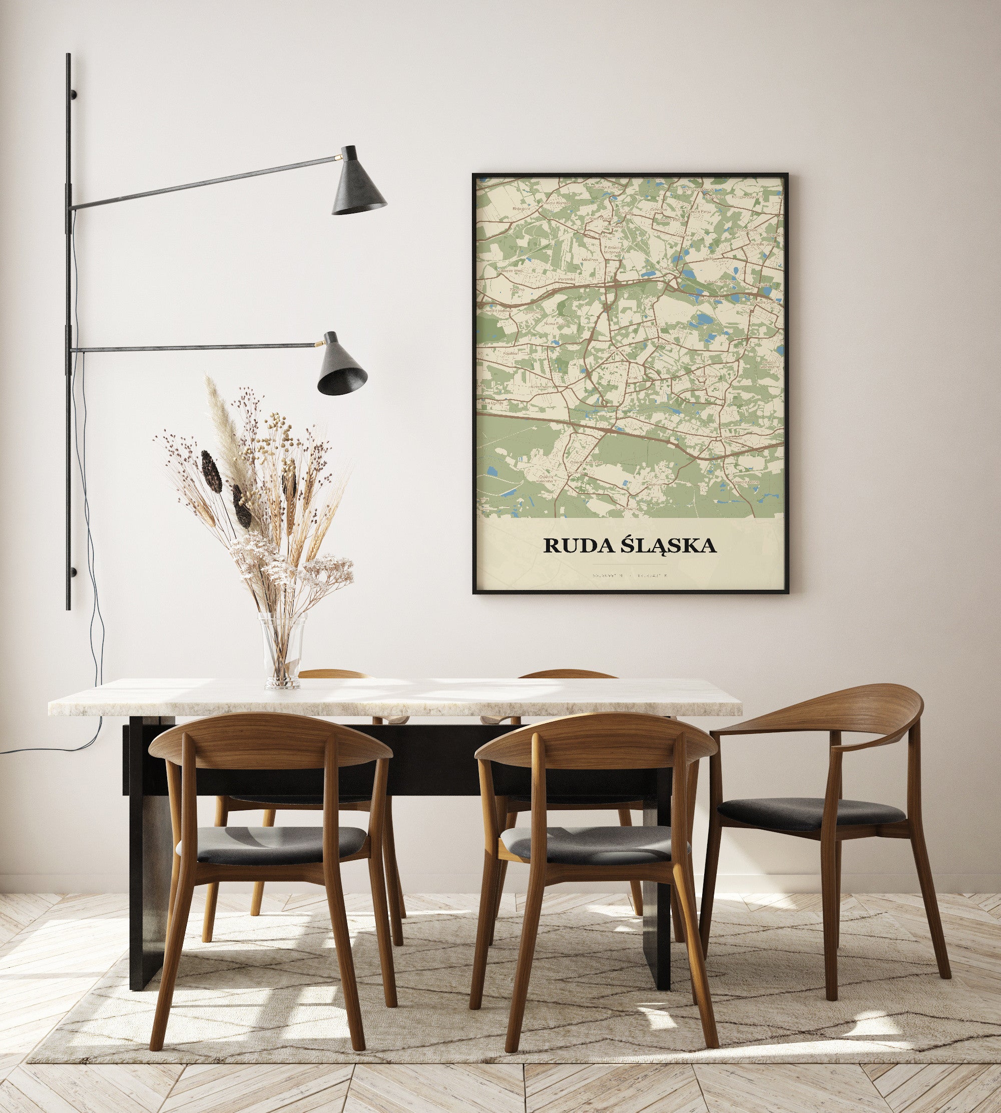 Plakat RUDA ŚLĄSKA - Mapa miasta