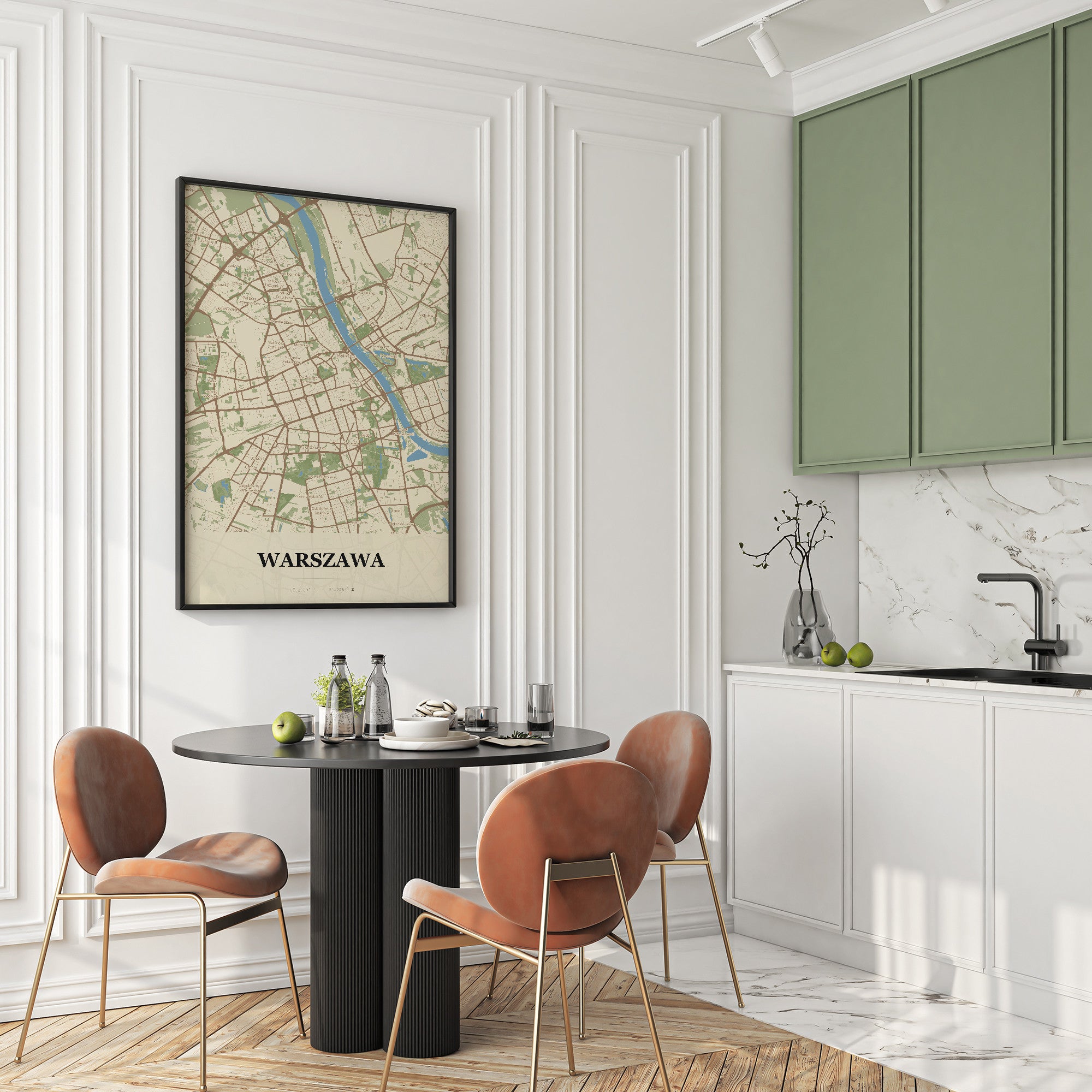 Plakat WARSZAWA - Mapa miasta