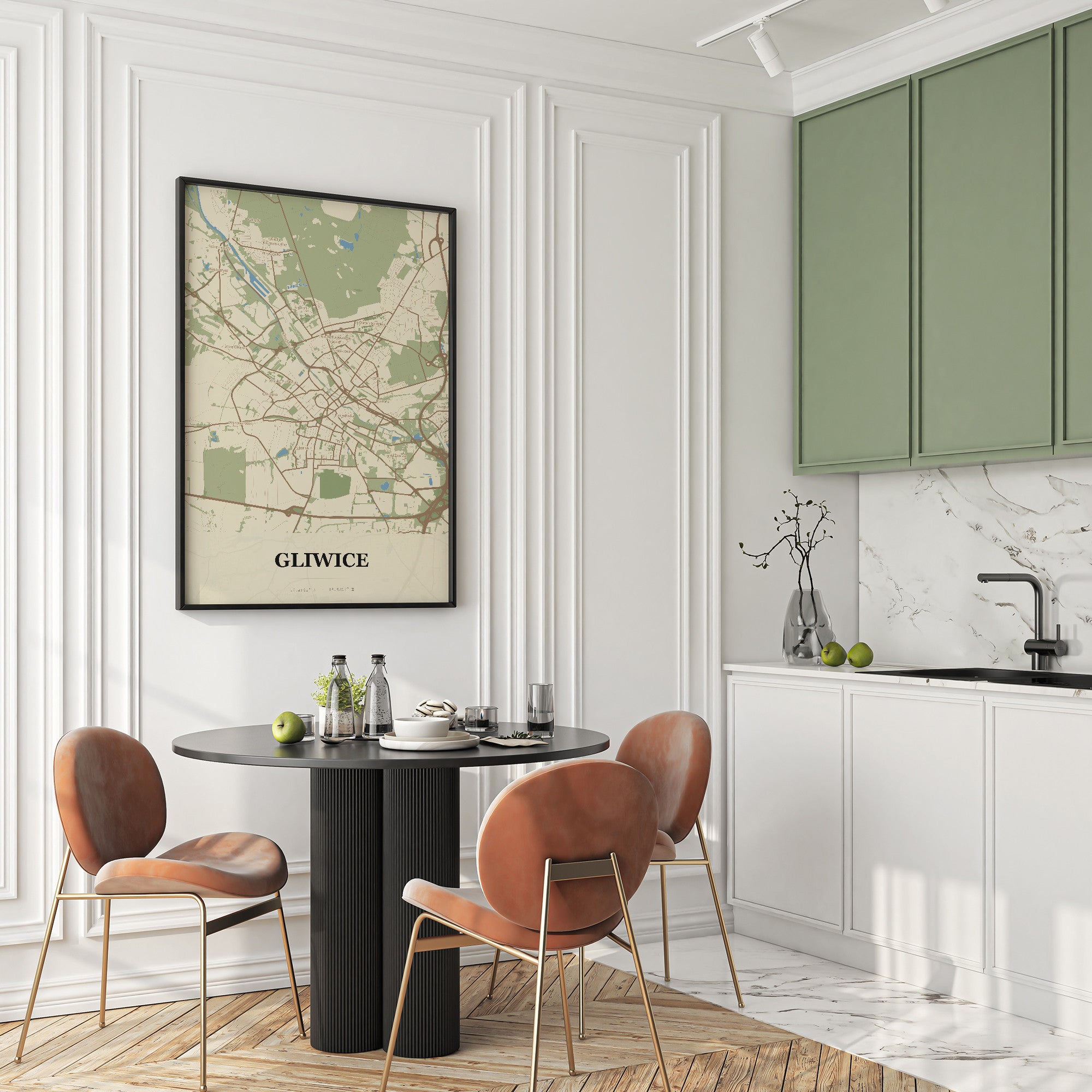 Plakat GLIWICE - Mapa miasta