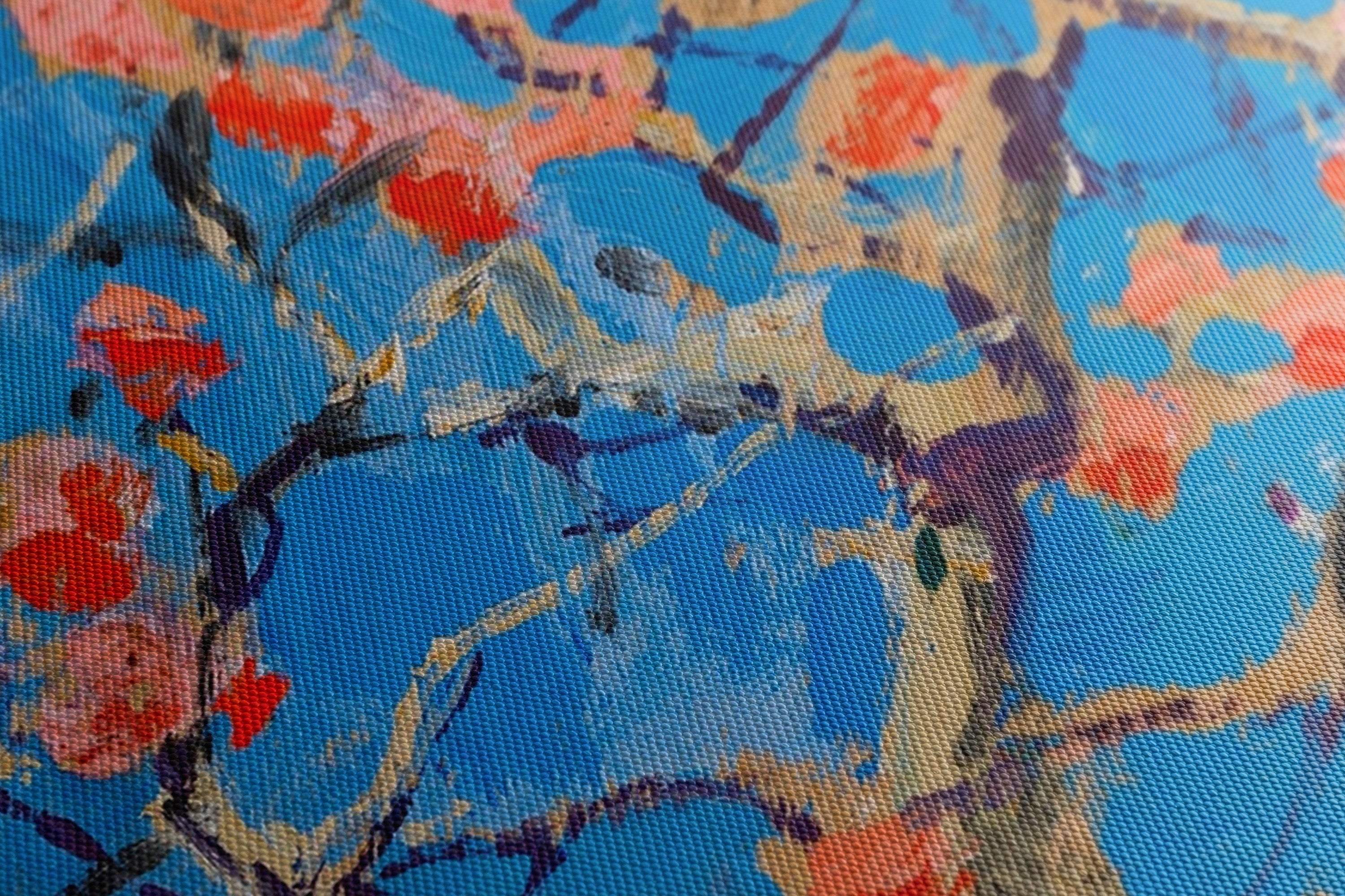 Obraz na płótnie "Kwitnące drzewo koralowe w rozkwicie" - Akseli Gallen-Kallela - Kwitnace drzewo koralowe w rozkwicie_Canvas szczegol.jpg