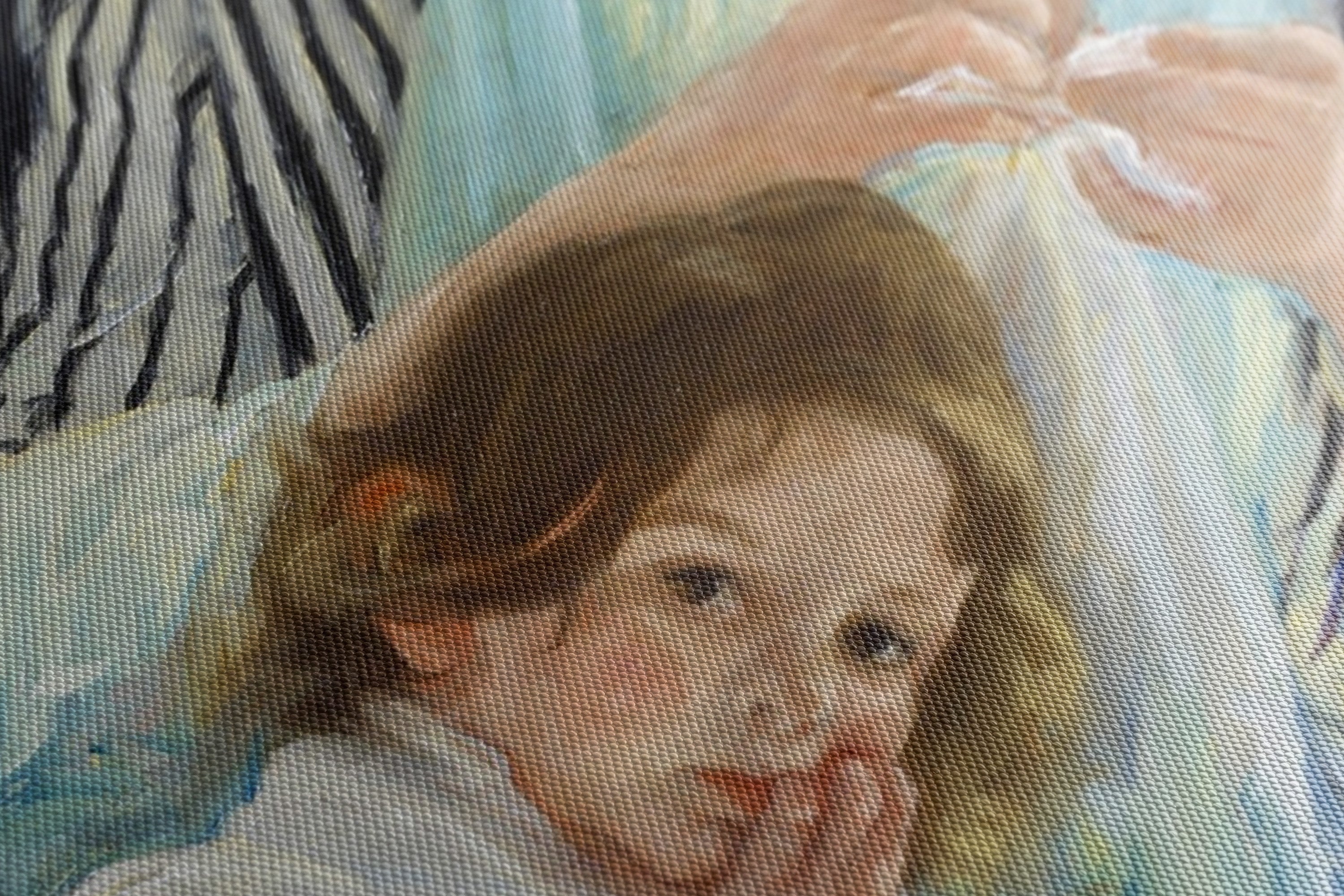 Obraz na płótnie "Młoda mama szyjąca"- Mary Cassatt - Mloda mama szyjaca_Canvas szczegol.jpg