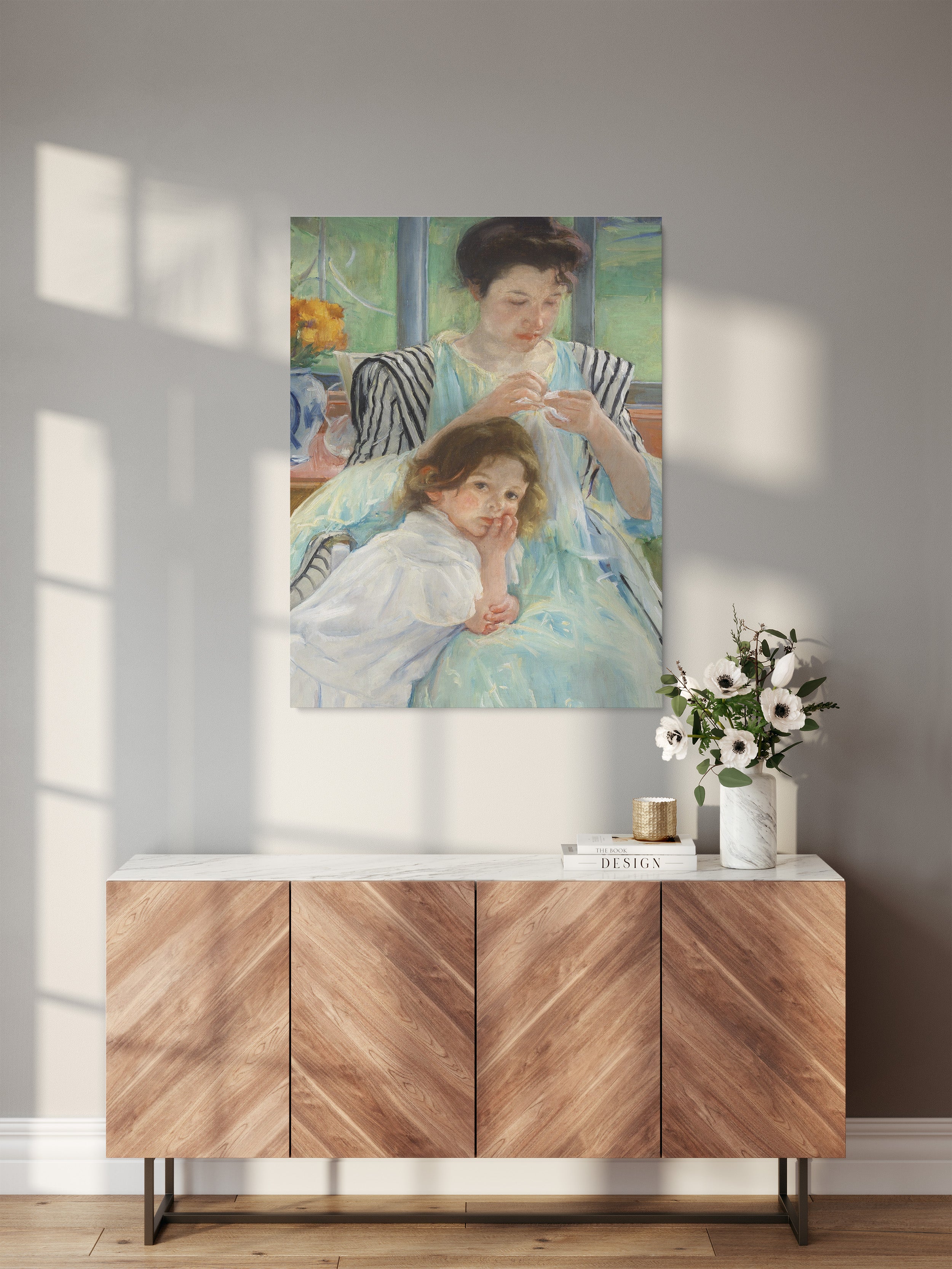 Obraz na płótnie "Młoda mama szyjąca"- Mary Cassatt - Mloda mama szyjaca_Obraz do pokoju.jpg