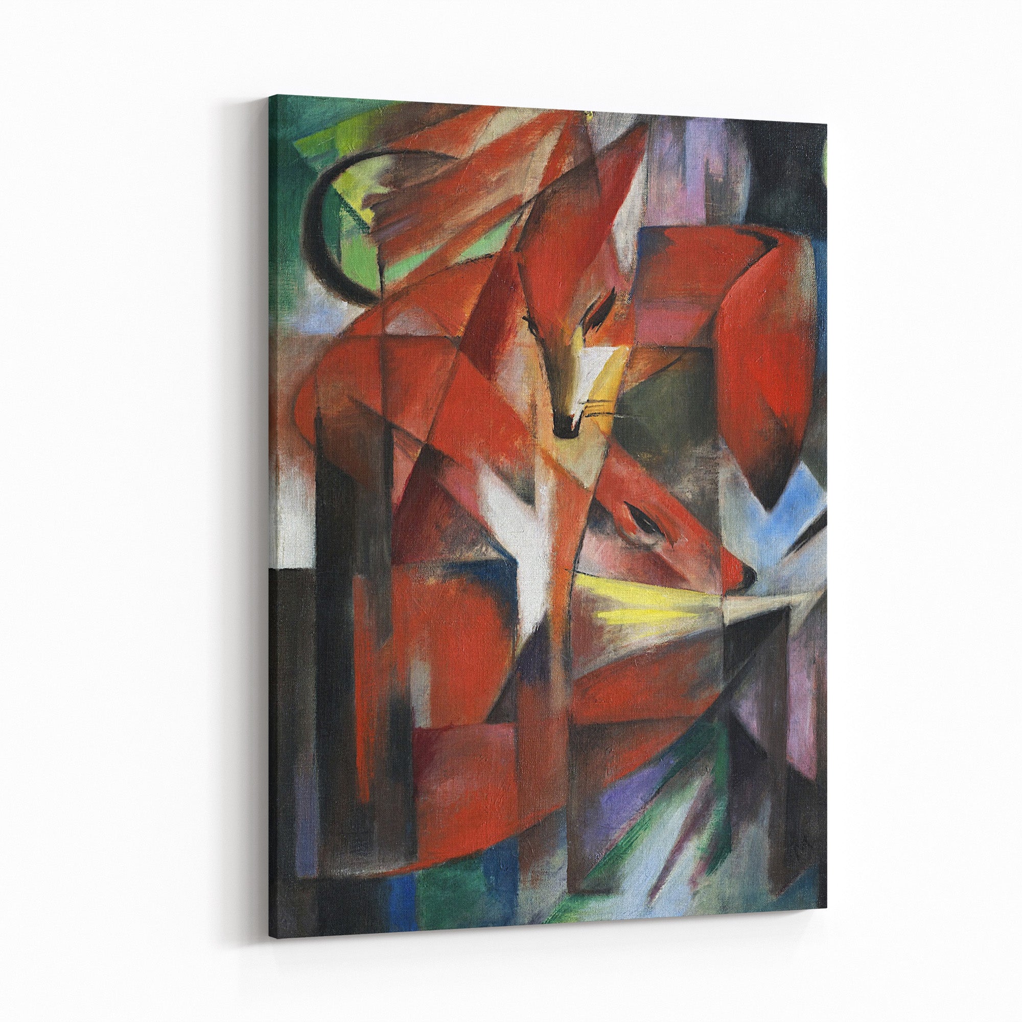 Obraz na płótnie: Czerwone lisy w stylu abstrakcyjnym - Obraz_Obraz na plotnie.jpg