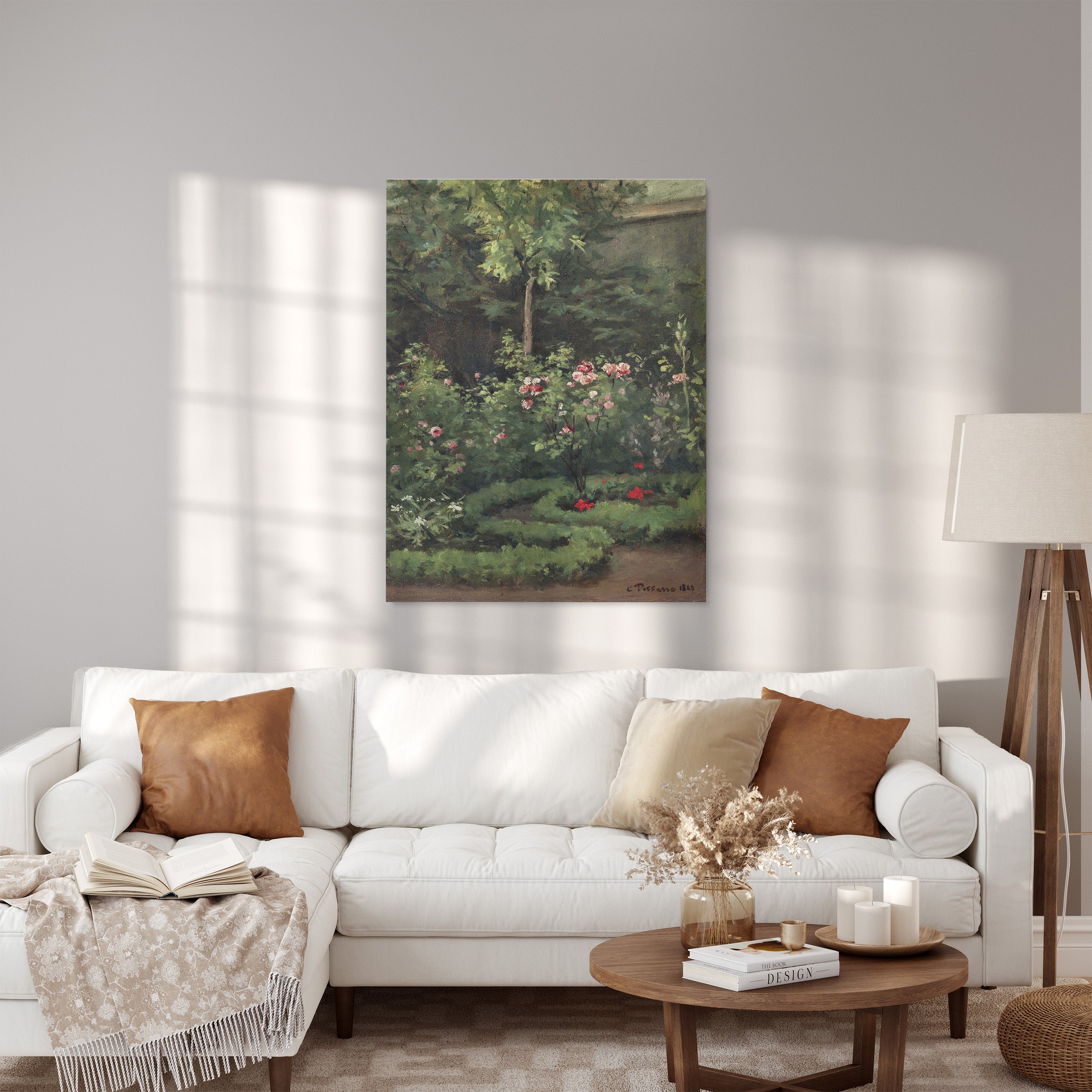 Obraz na płótnie "Ogród Różany" - Camille Pissarro - Ogrod Rozany_Canvas do salonu.jpg