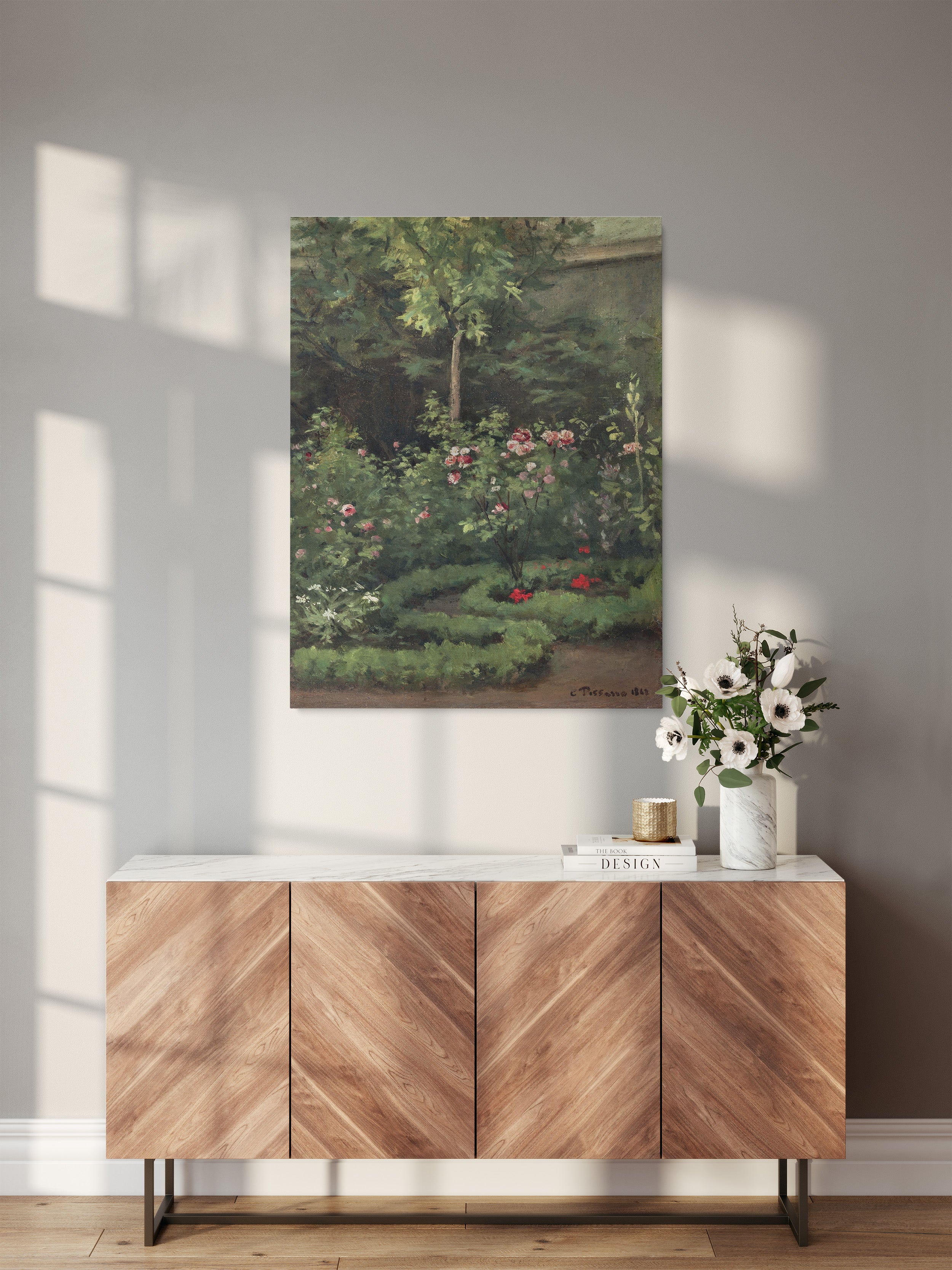 Obraz na płótnie "Ogród Różany" - Camille Pissarro - Ogrod Rozany_Obraz do pokoju.jpg