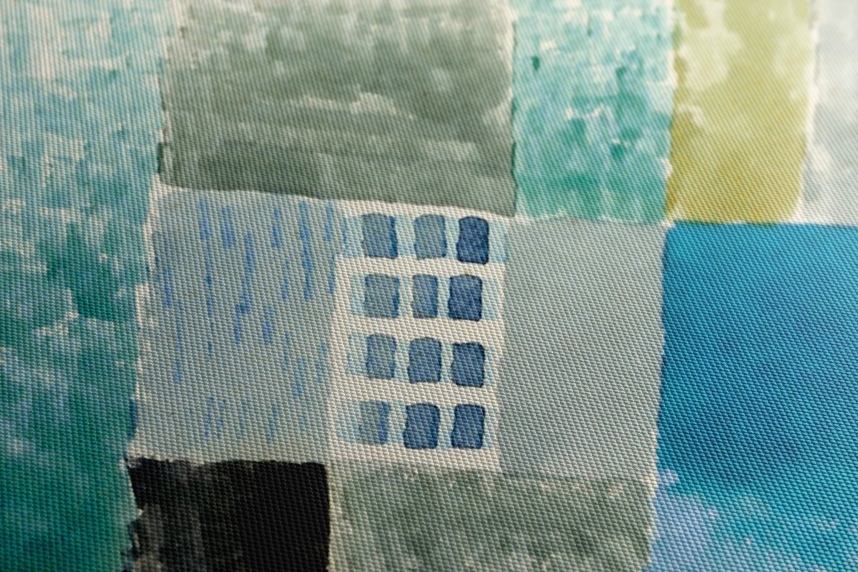 Obraz na płótnie "Pierwszy dom na osiedlu" - Paul Klee - Pierwszy dom na osiedlu - Paul Klee_Canvas szczegol.jpg