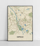 Plakat OPOLE - Mapa miasta