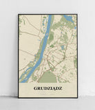 Plakat GRUDZIĄDZ - Mapa miasta