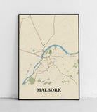 Plakat MALBORK - Mapa miasta