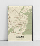 Plakat LESZNO - Mapa miasta