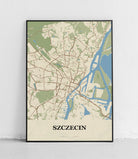 Plakat SZCZECIN - Mapa miasta