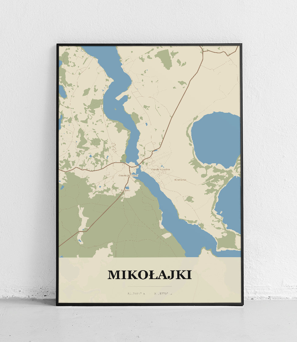 Plakat MIKOŁAJKI - Mapa miasta