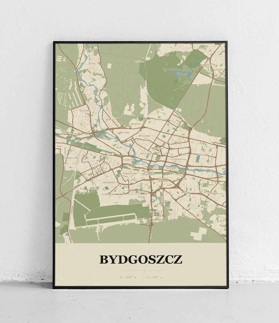 Plakat BYDGOSZCZ - Mapa miasta