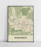 Plakat BYDGOSZCZ - Mapa miasta