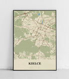 Plakat KIELCE - Mapa miasta