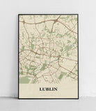 Plakat LUBLIN - Mapa miasta
