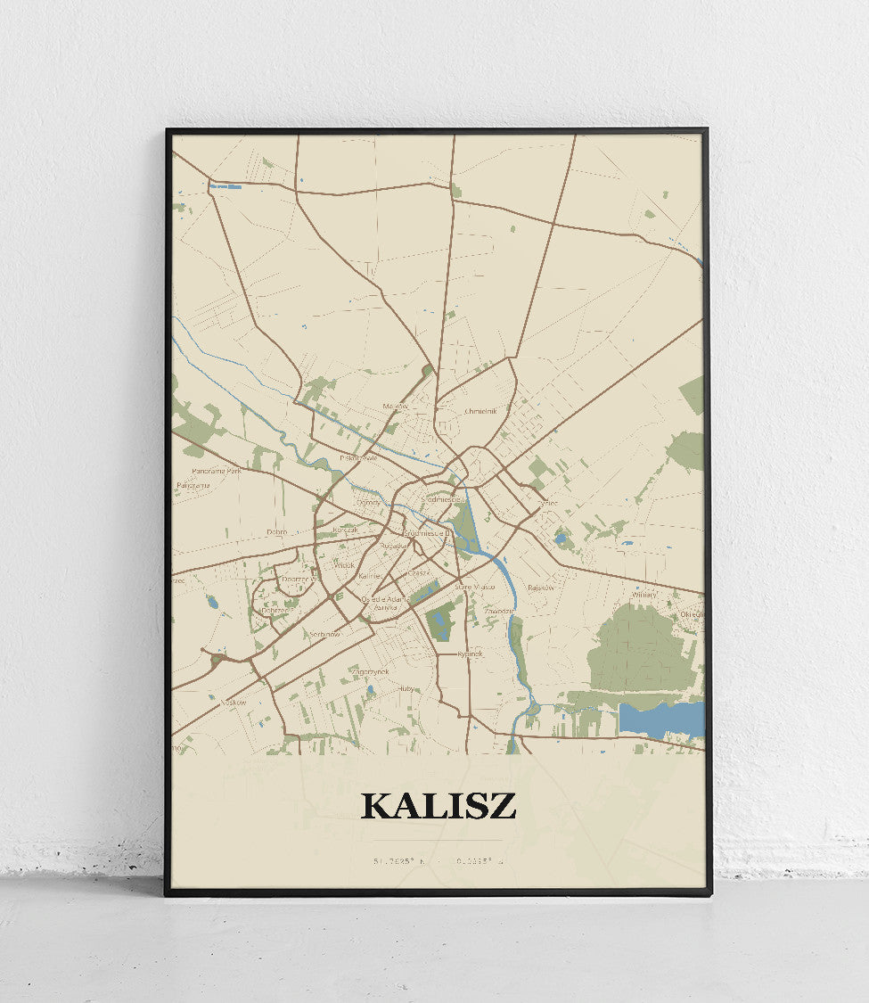 Plakat KALISZ - Mapa miasta