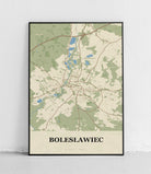 Plakat BOLESŁAWIEC - Mapa miasta