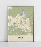 Plakat PIŁA - Mapa miasta