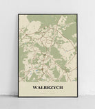 Plakat WAŁBRZYCH - Mapa miasta