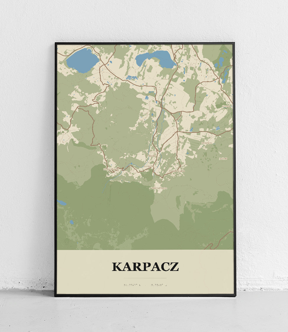 Plakat KARPACZ - Mapa miasta
