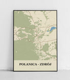 Plakat POLANICA - ZDRÓJ - Mapa miasta