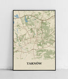 Plakat TARNÓW - Mapa miasta