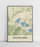 Plakat JELENIA GÓRA - Mapa miasta